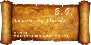 Bardiovszky Ildikó névjegykártya